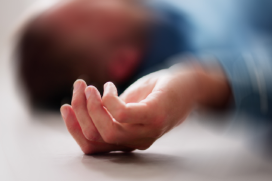 Epilepsy Seizure. Man With Overdose Failure. Medical Health